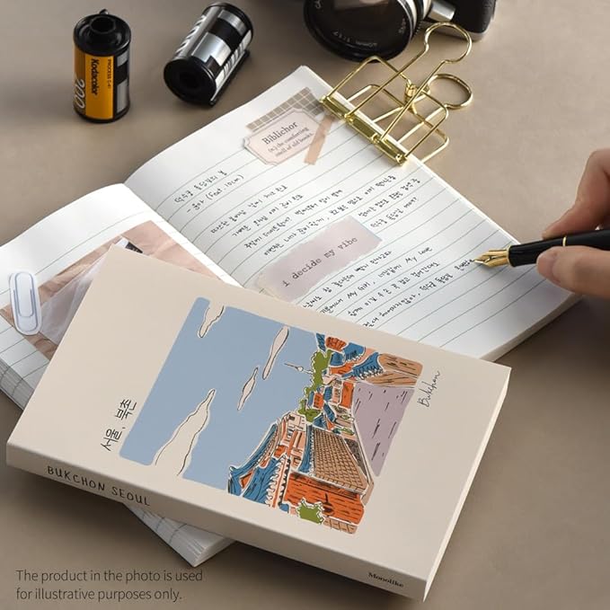 Monolike Seoul Paperback Line Notebook - 02. Haebangchon_Design note, Mini note, Simple note, Notebook, 192 Pages, 4.13x6.69
