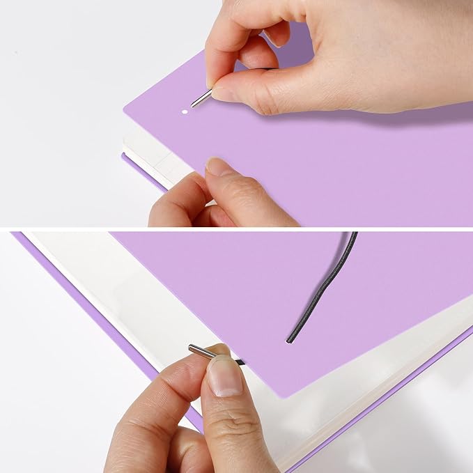 AHGXG Graph Paper Notebook - Spiral Notebook 8.5" x 11", A4 Large Graph Notebook, 100 gsm Thick Grid Paper, Waterproof Plastic Cover Journals for School Writing Engineering Math, Purple