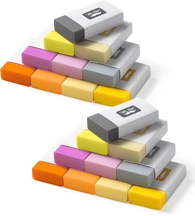 Mr. Pen- Erasers Bulk, 20 Pack, Large Block Erasers for School, No Smudge