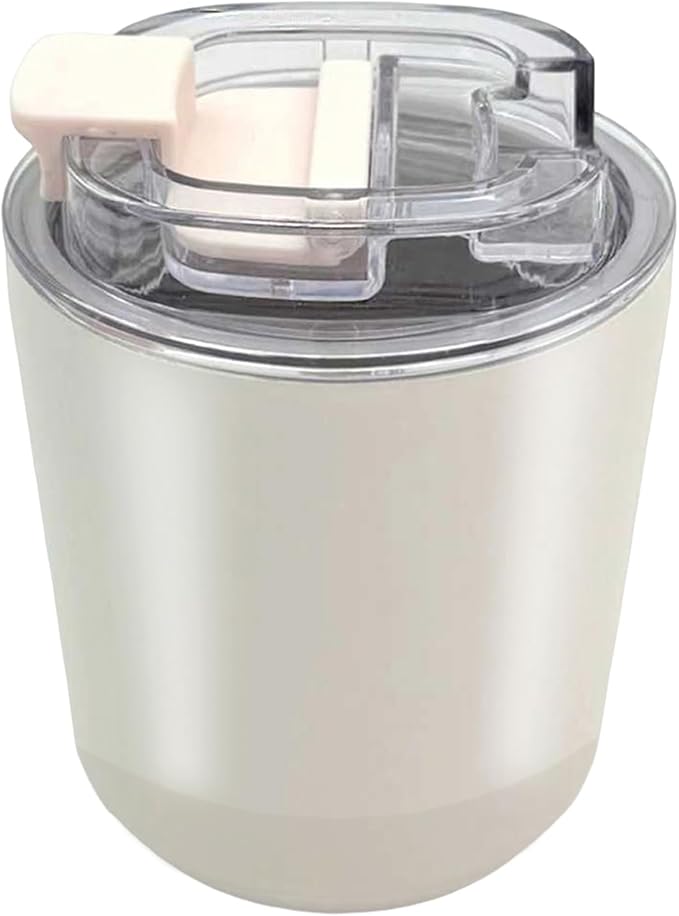 DEQIANG Travel Coffee Cup, Coffee Cup Travel with Lid, Insulated Coffee Mug for Hot & Cold Beverages, Great Gift Choice for Coffee Lovers, Office Workers, Hikers & Commuters (White, 8.5 oz)