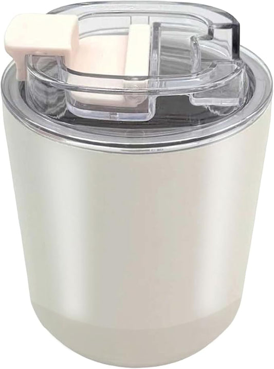 DEQIANG Travel Coffee Cup, Coffee Cup Travel with Lid, Insulated Coffee Mug for Hot & Cold Beverages, Great Gift Choice for Coffee Lovers, Office Workers, Hikers & Commuters (White, 8.5 oz)