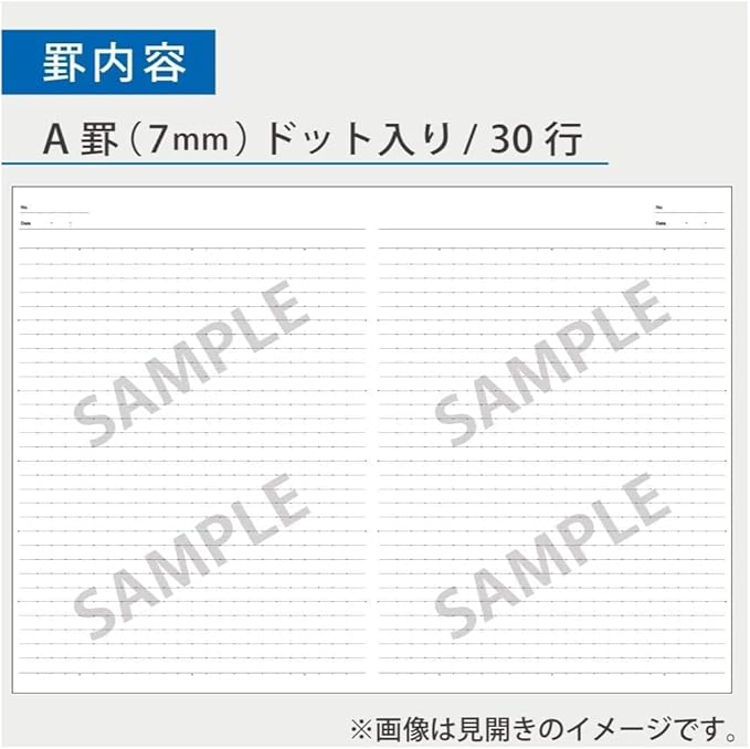 KOKUYO Campus Notebook, A 7mm(0.28in) Dot Ruled, Semi-B5, 30 Sheets, Pack of 5, 5 Colors (NO-3CATNX5)