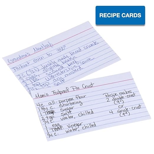 Mead 3 x 5-Inch Index Cards, Ruled, 100 Count, White (63350) Pack Of 6