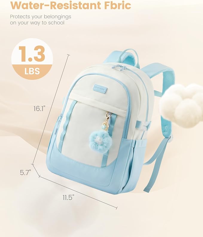 LOVEVOOK School Backpack for Teen Girl, Cute Student Bookbag Fits 15.6 Inch Laptop, Back to School Backpack Purse for Teenagers, Casual Daypack Kid Back Pack Travel Bag, Gift
