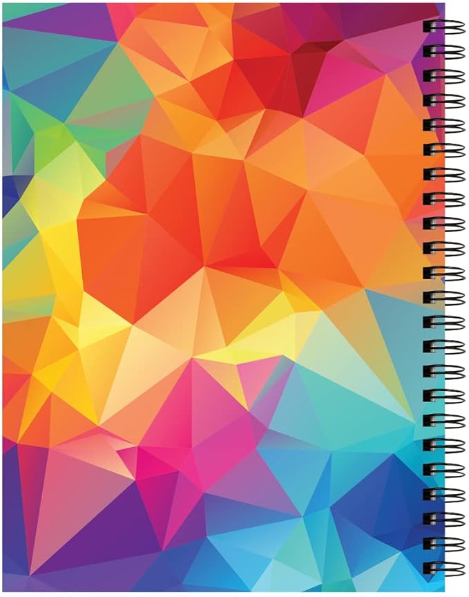 UCreate Fashion Poly Cover Sketch Book Kaleidoscope Design, 9" x 12", Multi-Color 75 Sheets