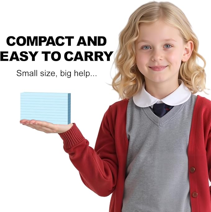 Colored Index Cards 3x5 Inch, 250 Count Ruled Flash Cards for Studying, 50 Pack Of 5, Multilcolor Notecards Lined Flash Cards Bulk, Neon Flashcards Note Cards, 3x5 Index Cards for School, Home, Office