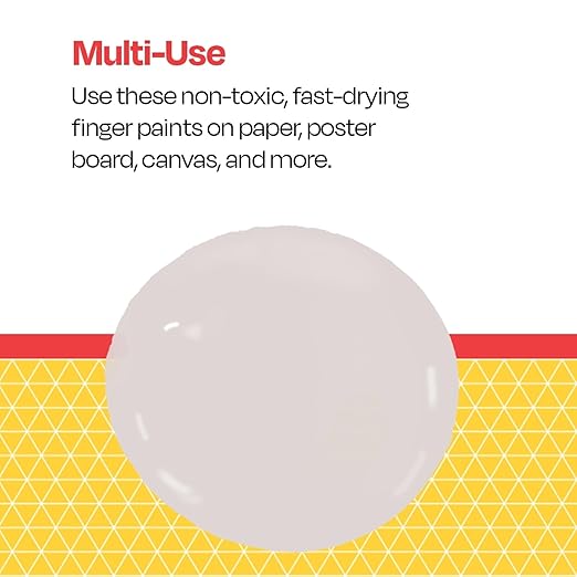 School Smart Washable Finger Paint, White, 1 Quart Bottle