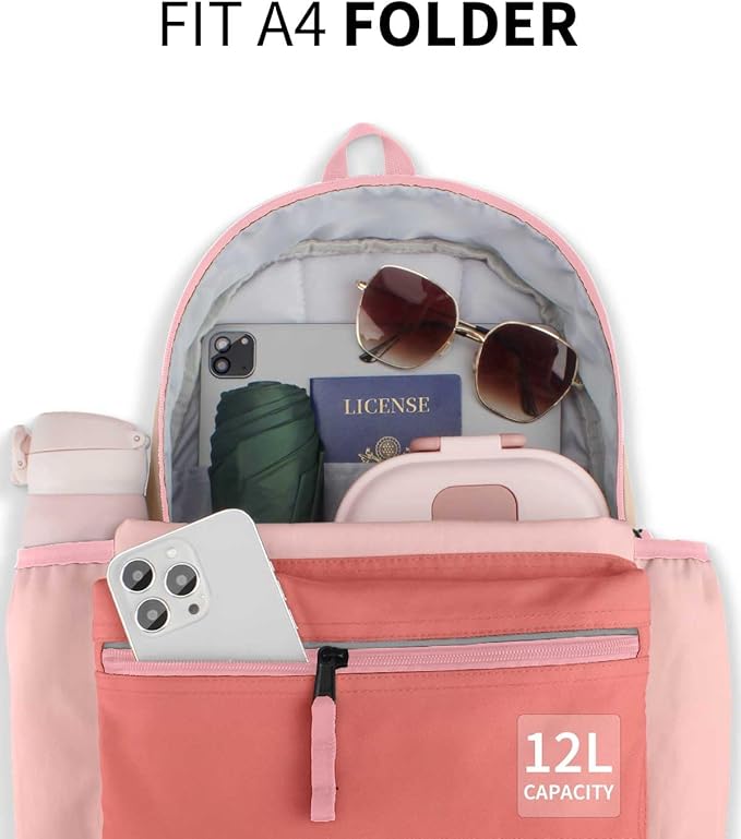 atgark Toddler Backpack for Girls 2-5: Preschool Kindergarten 13" Daycare Backpacks Fit A4 Folder