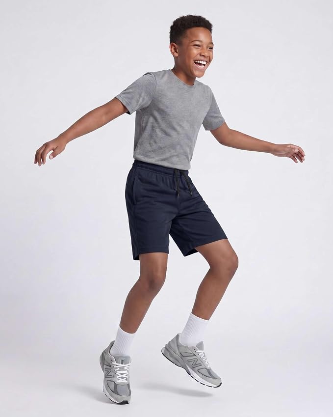 Real Essentials 5 Pack: Boys' Mesh Basketball Athletic Shorts with Pockets – Teen Kids Youth Quick Dry Soccer Running Gym