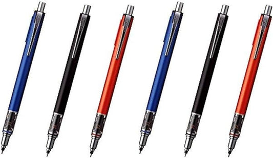 uni Mechanical Pencil Kurutoga Advance 0.5mm 3-Pencil Bundle Set, Navy (M55591P.9), Black (M55591P.24), Red (M55591P.15) (Pack of 2)
