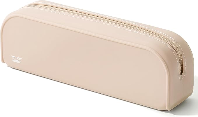 Mr. Pen- Silicone Pencil Case, Aesthetic Pencil Bag for Women, Makeup Pouch, Multifunctional Pouch for Stationery, Cosmetics and Electrical Goods Storage