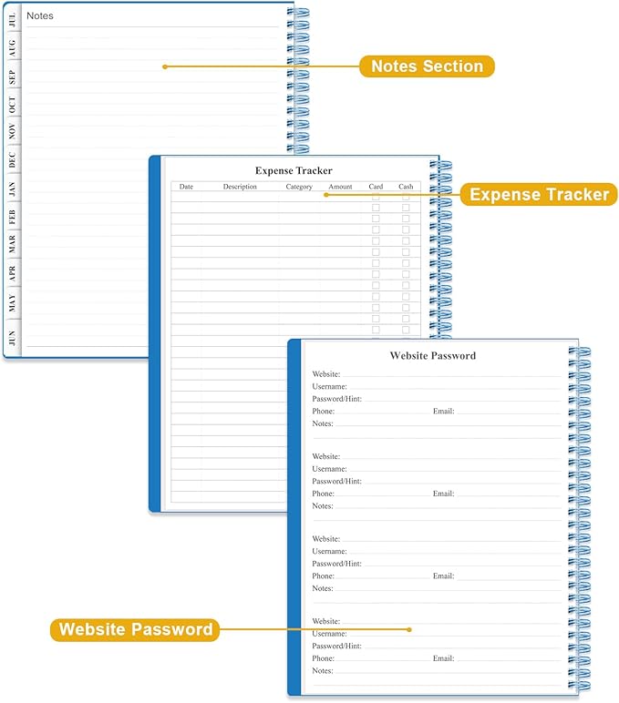Academic Planner 2026-2027 - Weekly & Monthly Planner from July 2026 to June 2027, Agenda 2026 2027 with Inner Pocket, Elastic Band, 8.5" x 11", Blue