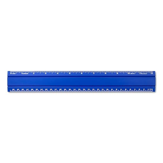 Alumicolor Aluminum Office Ruler, 12IN, Blue