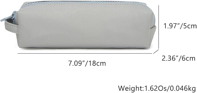 Pencil Case Soft School Pencil Pouch Bag for Easy Carry Stylish and Durable (Light Gray)