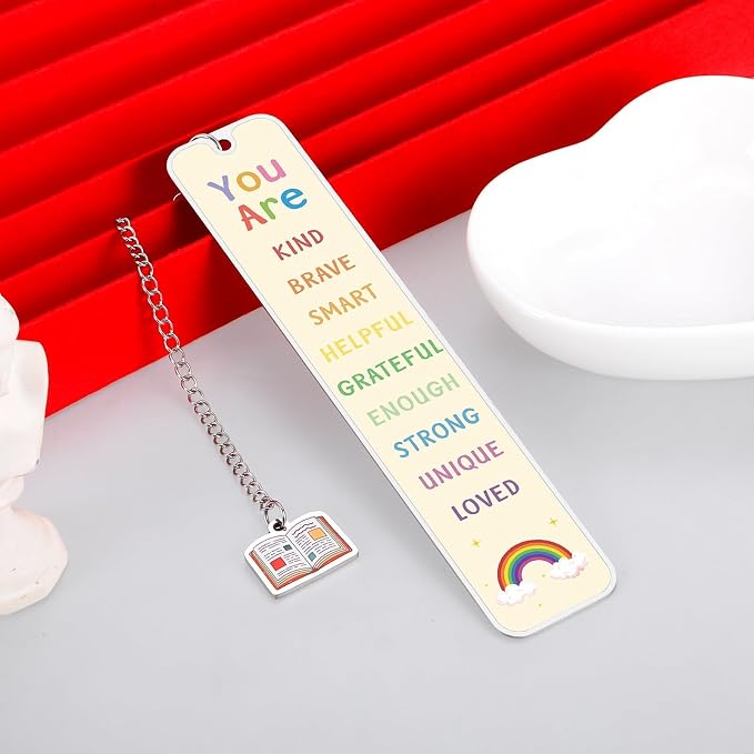 Bookmarks for Kids, Back to School Gifts for Students, 5th 8th Grade School Supplies for Girls Boys, College Dorm Room Essentials for Guys, Book Marks for Reading Kids, Inspirational Bookmarks