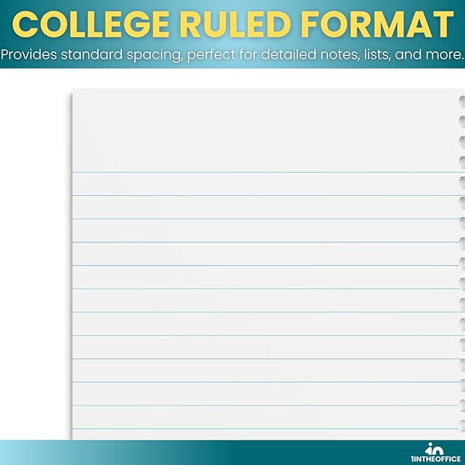 1InTheOffice 1-Subject Wirebound Notebook, College Ruled, 80 Sheets, Spiral Notebook 5x7, 7 3/4" x 5", 6/Pk (6)