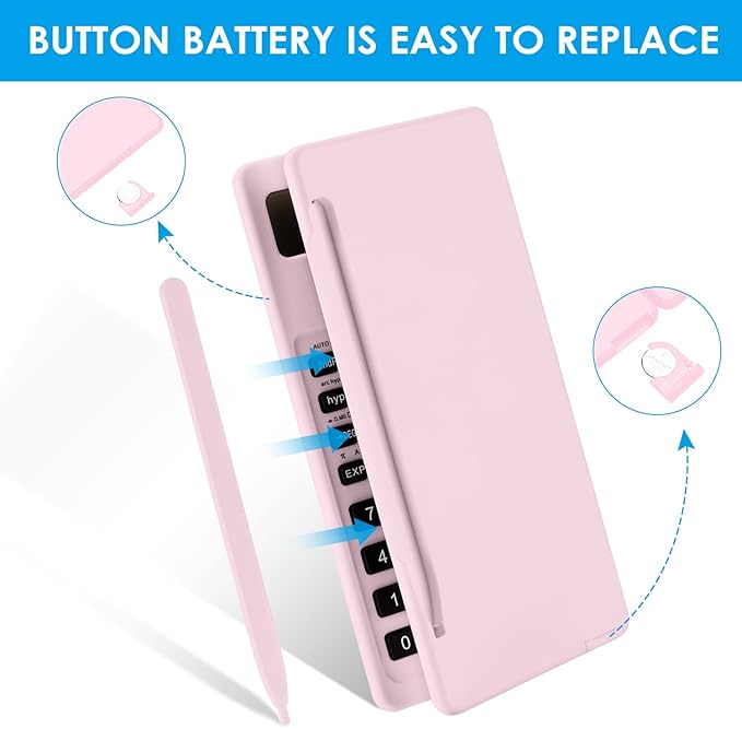 Scientific Calculators,IPepul Multi-Functional Pink Kawaii Calculator with Algebra, Trigonometry, and Calculus, Suitable for Students, Teachers, &Business Professionals, Lead for School Supplies（Pink