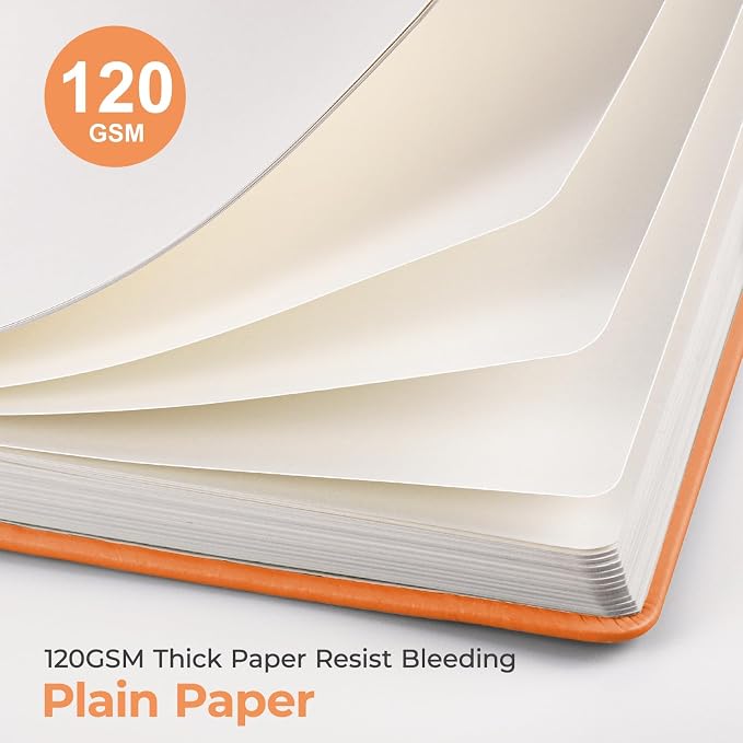 AHGXG Blank Journal Notebook, 160 Pages, A5 Medium Size (5.7'' x 8.3'')