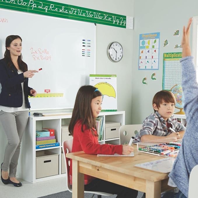 Small White Dry Erase Board for Kids 6pk. Double Sided Lapboard Mini Ideal Dry Erase Board Perfect for Homeschool Supplies, Office, Classroom