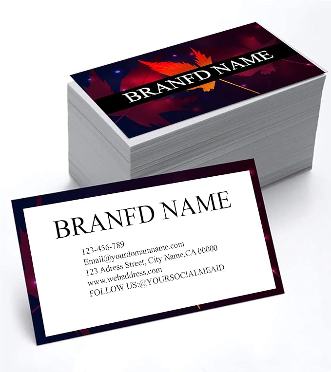 Custom Premium Business Cards 200 Full color Business Cards can Add You need to Customize, Personalized Name Card No Additional Charge Size 3.5" X 2"