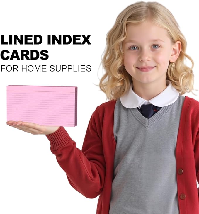 120 Count Colored Index Cards 5x8 Lined Colorful Notecards 6 Color Lined Flashcards for Studying 5 x 8 Index Cue Cards Ruled Notecards Multicolor Note Cards Flash Cards for Notes Office School Recipes