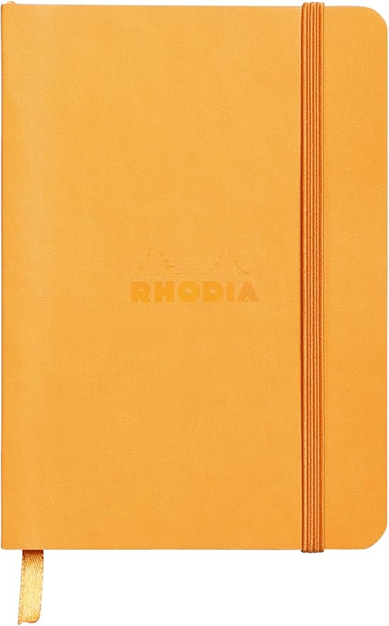Rhodia Rhodiarama SoftCover Notebook - 72 Lined Sheets - 4 x 5 1/2 - Orange Cover (117315C)