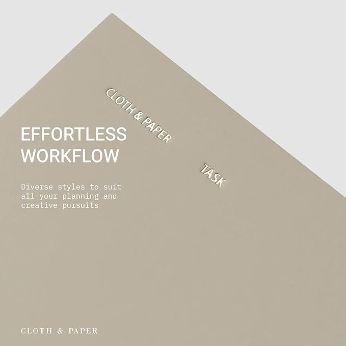 Cloth & Paper Travel Notebook | Task Planner – Ristretto | Pocket Plus To-Do List Planner Notebook 3.2" x 6" | Productivity Planner for Tasks, Priorities, Lists & Daily Planning – Soft Touch Cover