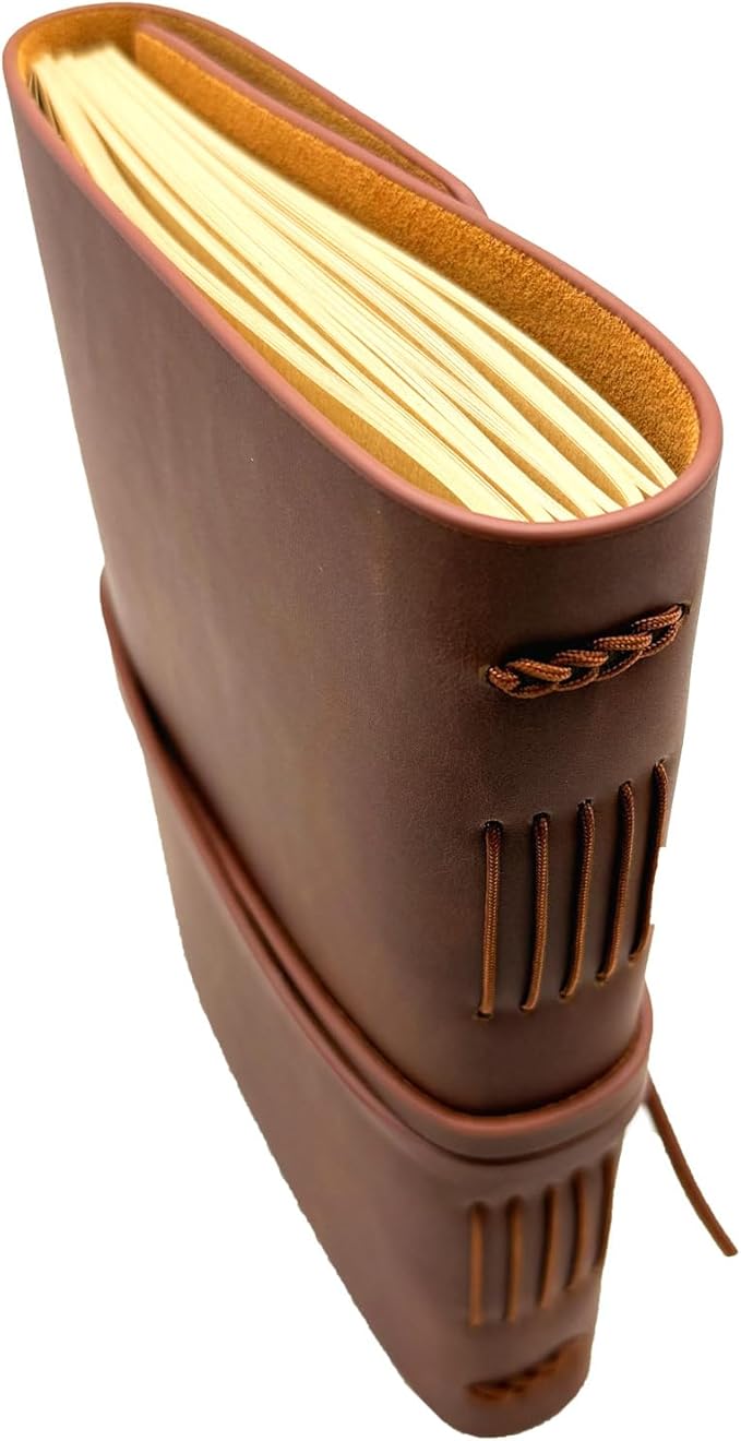 CooLeathor Large Notebook Journal - Genuine Leather Journals for Writing A4 Size Diary 8x10 Inch, Notepad For Women and Man, Gifts,Work,Travel Dark Brown