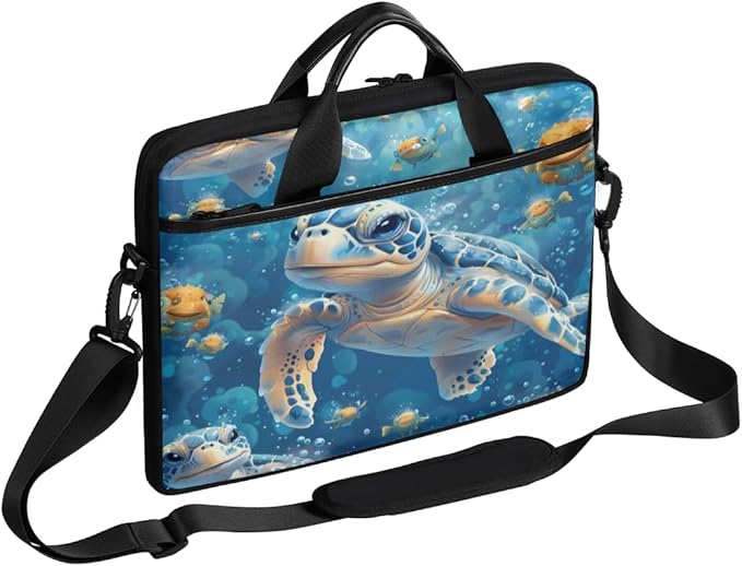 Ocean Turtle Laptop Sleeve Case for 13-15 inch Computer Bag Protective Laptop Handle Bag for Women Men