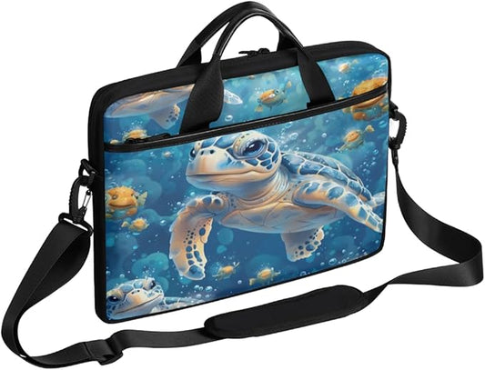 Ocean Turtle Laptop Sleeve Case for 13-15 inch Computer Bag Protective Laptop Handle Bag for Women Men