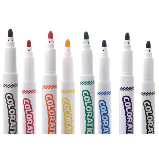 Colorations Classic Markers, Conical Tip,Set of 200, 8 Bold Colors, Coloring, Paper, Kids, Posters, Drawing, Bold Colors, Classroom, School Supplies, Art Supplies, Craft Projects, Assorted Set, Model: 98200