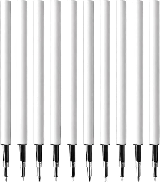 FIOVER 10 Pieces Gel Ink Pen Refills Replaceable Black Ink Pen Refills Fine Point 0.5mm Smooth Writing for Office School Supplies(only for ASIN: B0FP4ZZ4WY and B0FP4Y5MXZ)