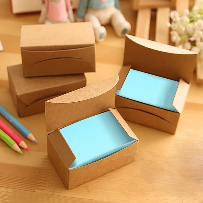 VANRA 300PCS Small Blank Index Cards 3.5x2 inches Note Cards Study Flash Cards, Word Message Gift DIY Cards Kraft Paper Tags (Blue, 300/Pack)