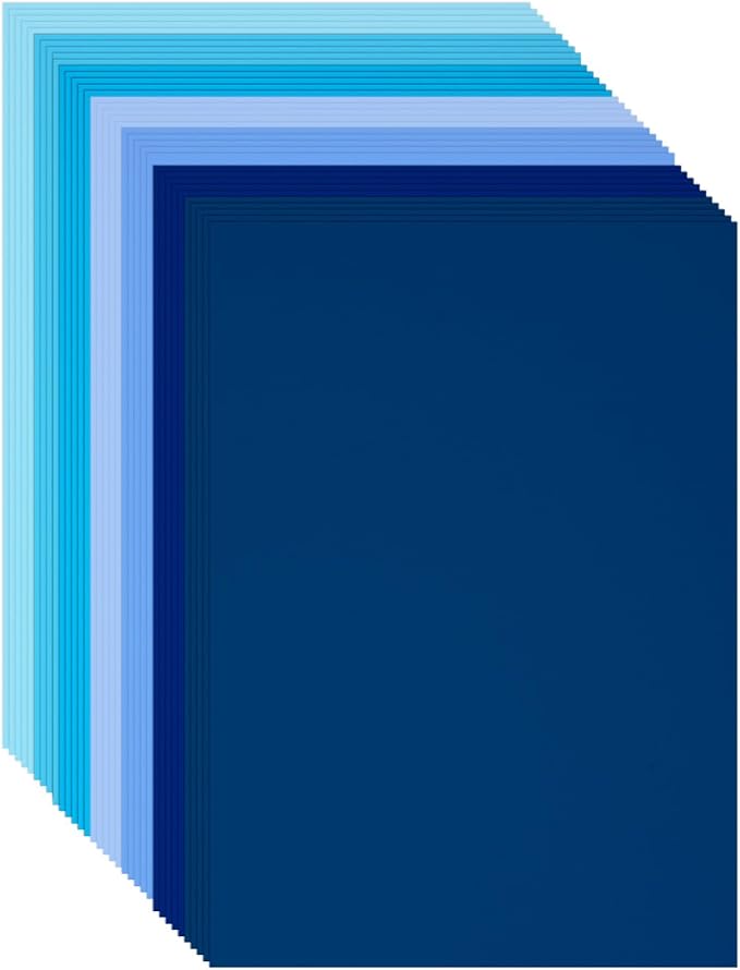Construction Paper 8.5x11 in,70 Sheets,Set of 7 Colors 178GSM/65LB Heavyweight Construction Paper,Crafts,Arts,School Classroom Art Supplies Assorted Colors Bulk Paper