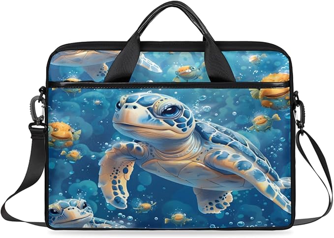 Ocean Turtle Laptop Sleeve Case for 13-15 inch Computer Bag Protective Laptop Handle Bag for Women Men