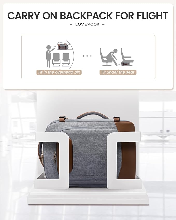 LOVEVOOK 40L Travel Backpack for Women Men, Large Carry on Backpack for Airplanes TSA Personal Item Travel Bag fits 15.6" Laptop, Waterproof Weekender Essentials Airline Approved with 2 Packing Cubes