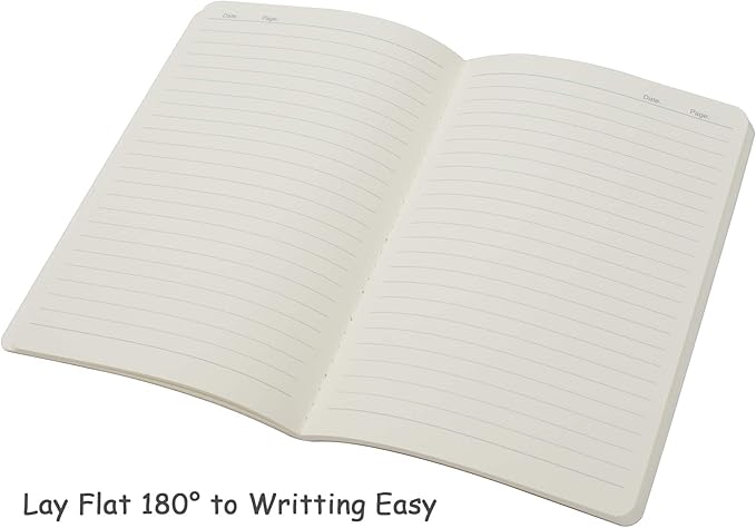 TWONE 3 Pack Travel Journal Notebook for Travelers or School - Kraft Brown Soft Cover - 5.5” x 8.25” - 96 Ruled Pages/48 Sheets