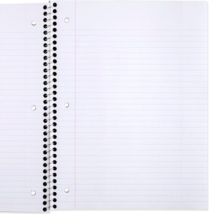 Mead Spiral Notebook, 1 Subject, College Ruled Paper, 7-1/2" x 10-1/2", 70 Sheets per Notebook, Assorted Pastel Colors (830049) (Pack of 24)