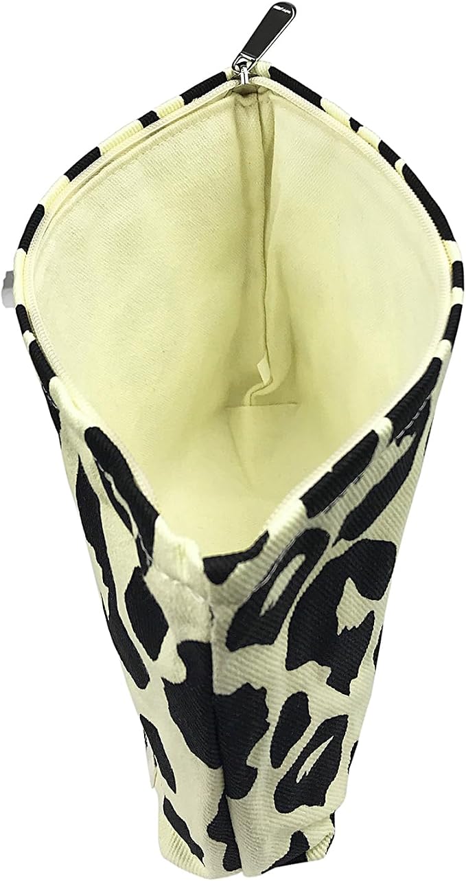 GUTGNK Women's Cosmetic Bag - Foreign Style Rice Leopard Print, Travel Cosmetic Bag, Skin Care Cosmetics Changing and Washing Convenient Tote Bag Zipper Storage Bag