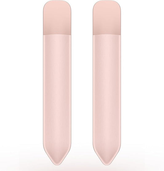 MoKo Pencil Holder Sticker Fit Apple Pencil Pro, Apple Pencil (USB-C), Apple Pencil 1st/2nd Generation, Elastic Pencil Pocket Pouch Adhesive Sleeve Attached to iPad Case for Stylus Pens, 2PC Rose Gold