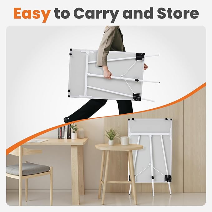 NEWBULIG Magnetic Dry Erase Board 36" x 24", White Board with Adjustable Stand, Heavy-Duty Aluminum Frame & Accessory Tray for Office, Classroom, Home & Presentations, White