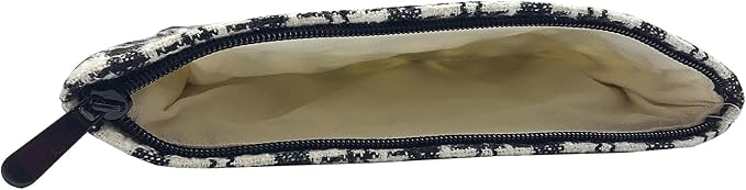 GUTGNK Corduroy Ladies Cosmetic Bag, Large Capacity Canvas Cosmetic Bag Travel Toiletry Bag Accessories Organizer, Black Check
