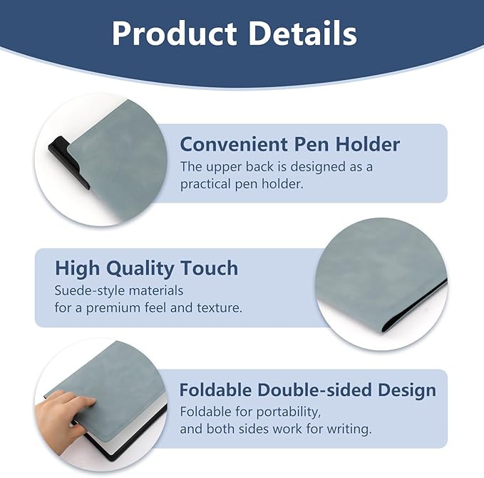 Zoyiancy 2 Pcs Small Whiteboards A5 Notebook with Pen and Eraser, Portable Mini Dry Erase Pad with PU Cover, Reusable White Board Double Sided for School Office Message