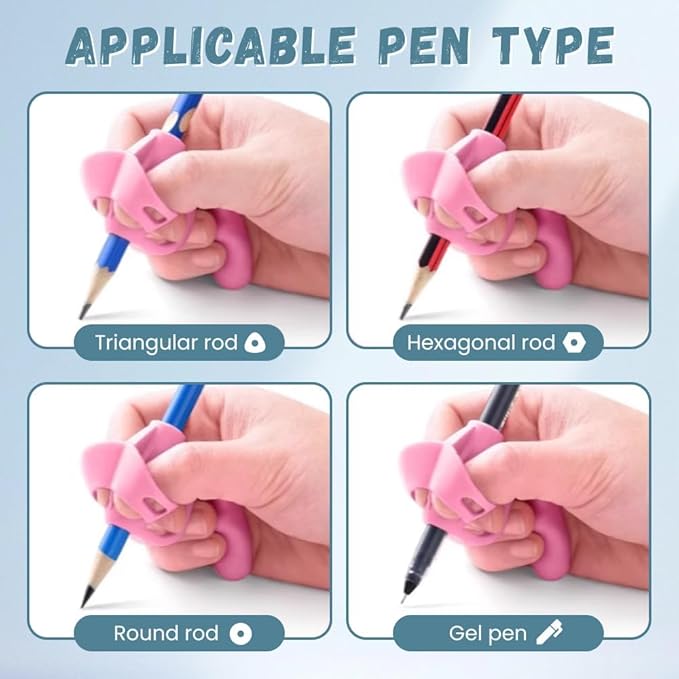 Pencil Grips for Kids Handwriting, 2025 New Toddler Pencil Grip Pencil Holder for Kids, Finger Grips for Pencils Practice Writing for Toddlers 2-4 Years, Special Education School Supplies (8)