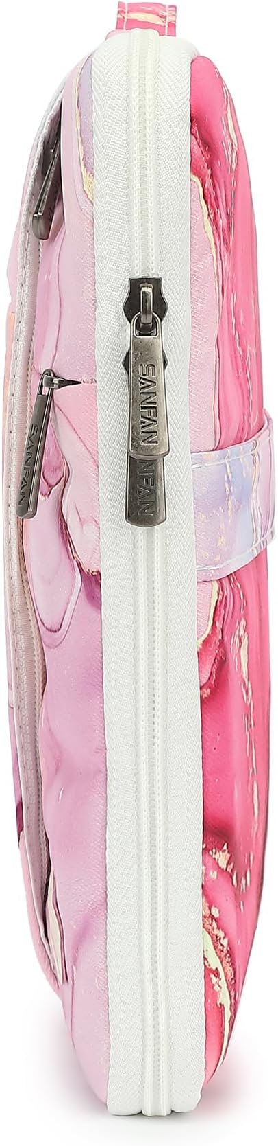 360° Protective 3 Pockets Laptop Sleeve Case Bag Computer Carrying Cover with Handle for MacBook Air 15 inch and 15.6 inch HP, Dell, Acer, Asus, Lenovo Notebook (Pink Marble)