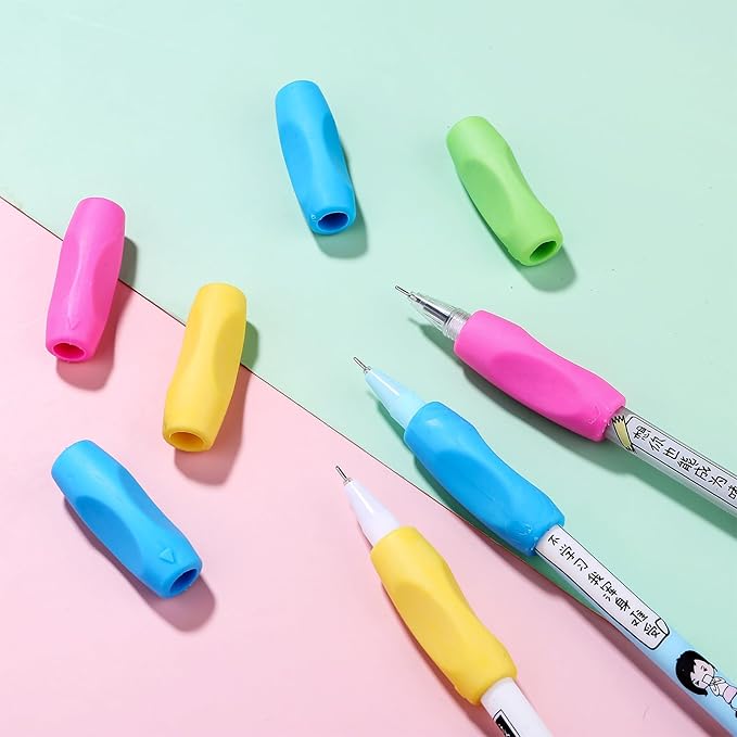 10PCS Multicolor Silicone Pencil Grips，Pencil Grips for Kids Handwriting and Adults，Special Education Classroom Must Haves，Teaching Supplies，Handwriting Aid Correction Tool，Writing Posture Correction