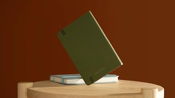 ANECDOTE. Small Journal Notebook for Men & Women, 192 Pages | Thick 80 GSM Lined Paper| Hardcover (5.5"x3.5" Pocket Size) | Daily Journaling Diary for Work, Travel, School & Office Use (Olive Green)