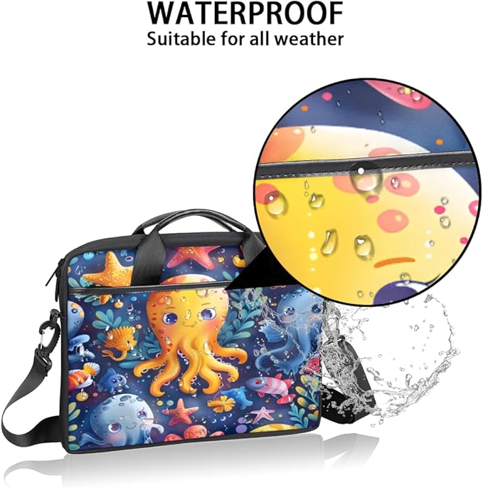 Tropical Octopus Laptop Sleeve Case for 13-15 inch Computer Bag Protective Laptop Handle Bag for Women Men