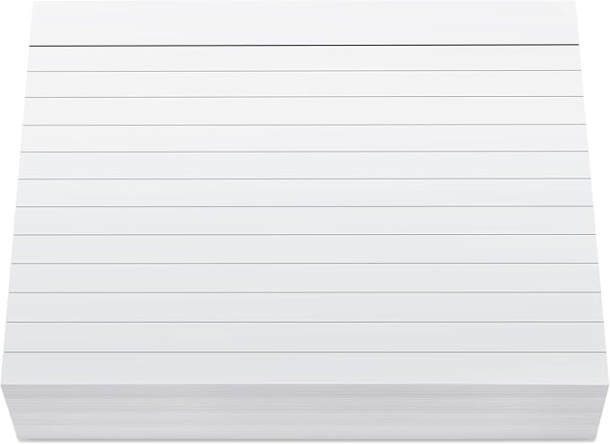 4.1 x 5.8 (A6) Flash cards Pack of 100, Extra thick 300gsm Board, Zero Plastic Packaging