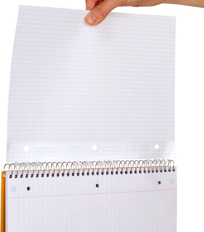 Five Star Loose Leaf Paper, Graph Ruled Insertable Notebook & Binder Filler Paper, 8-1/2" x 11", Reinforced T-Tabs, 75 Sheets (170180)
